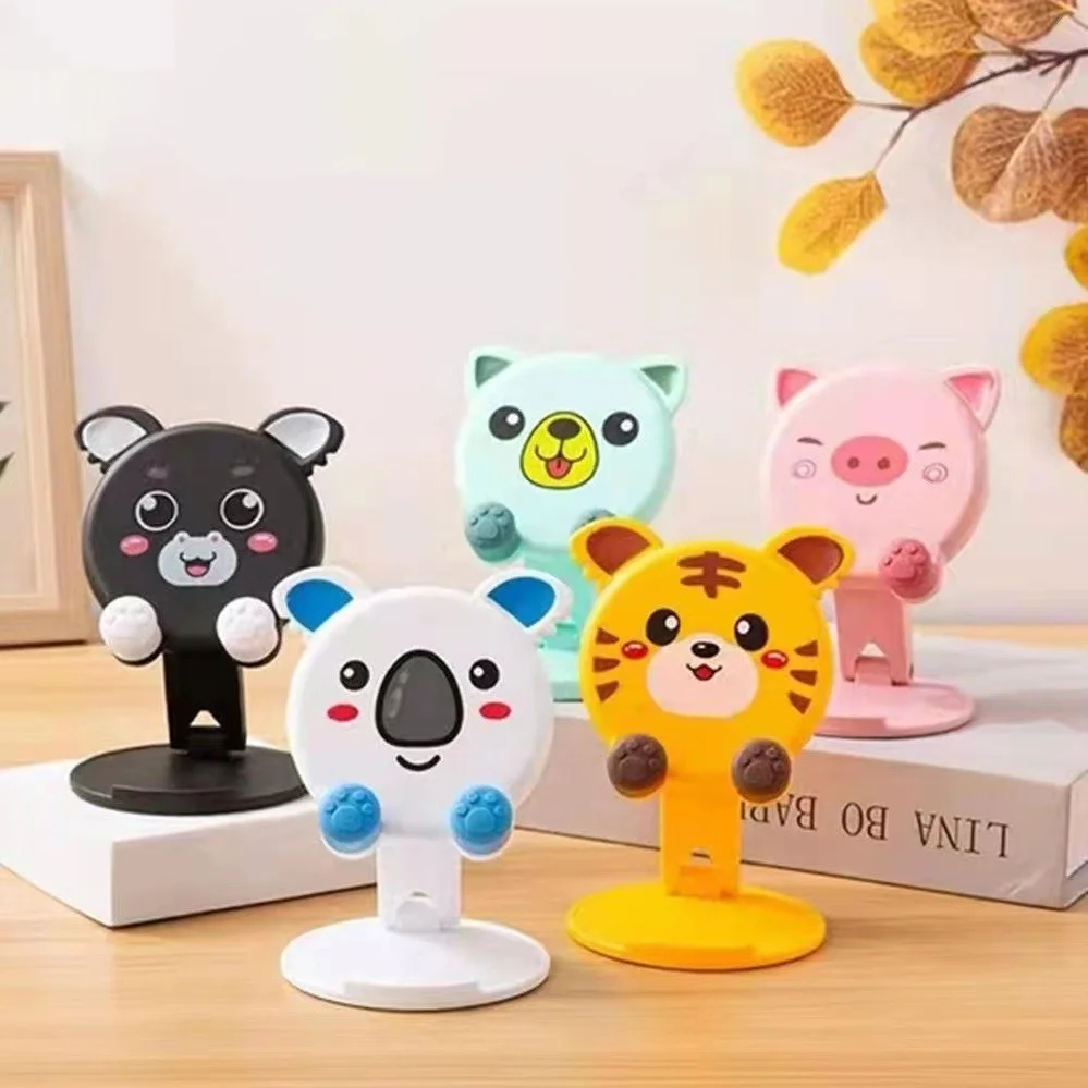 Cute Cartoon Phone Tablet Holder Portable Foldable & Adjustable Desktop Stand Universal Bracket For iPhone Samsung iPad Xiaomi