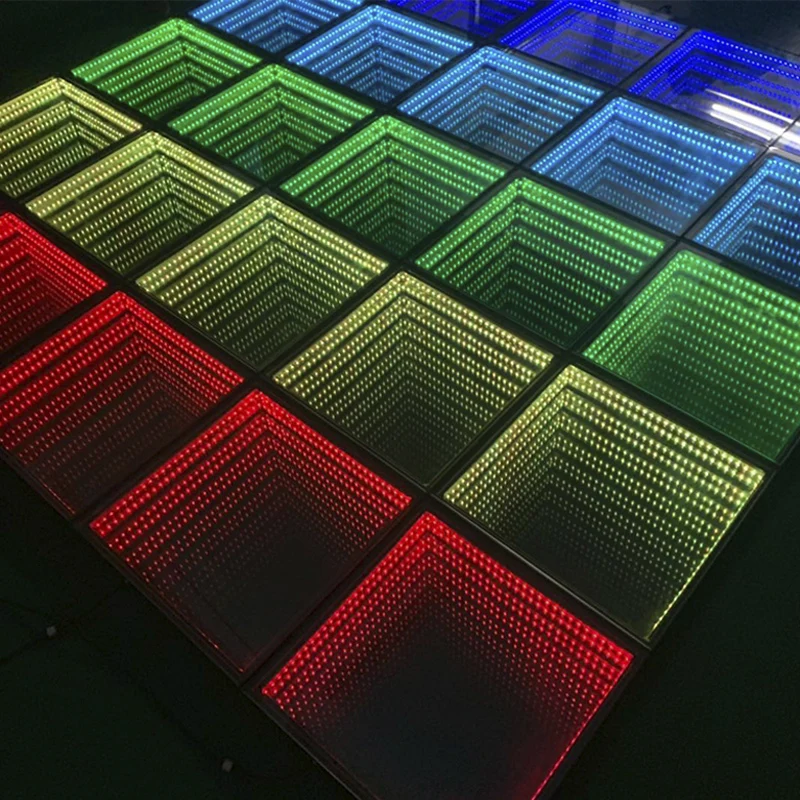 Luxury Shiny Crystal LED Luminous Wedding Mirror Carpet Aisle Runner T Station Stage Decoration Props 60 X 60 Cm 4Pcs/Lot
