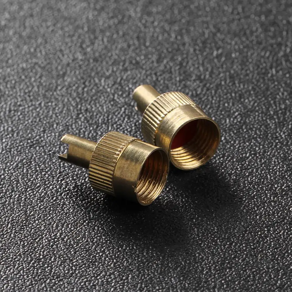 8pcs Practical Copper Slotted Head Portable Metal Valve Stem Caps for Car Motorcycle Schrader Valve Instruments