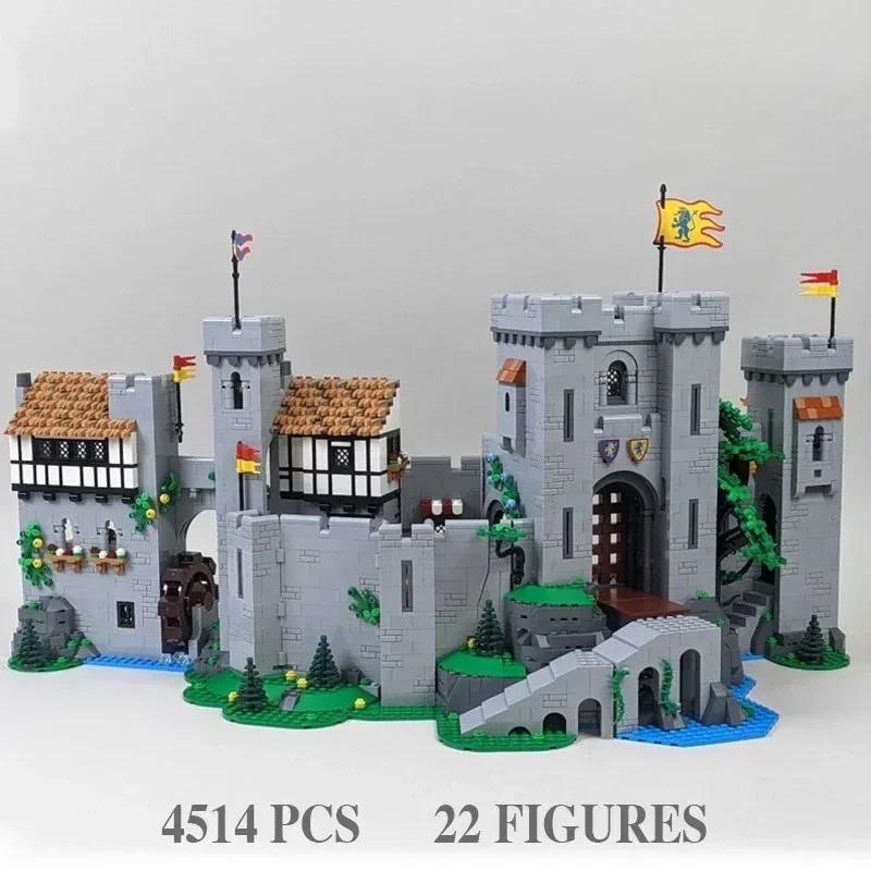 Lion King Knights Medieval Castle Bricks Building Blocks 4514PCS Kids Birthday Christmas Gifts Compatible 10305 building block toys building toy set educational toy
