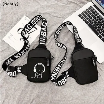 Borsa a tracolla da uomo di tendenza, impermeabile, piccola borsa messenger quadrata, borsa a tracolla da uomo, Sacoche Homme〔Nest〕