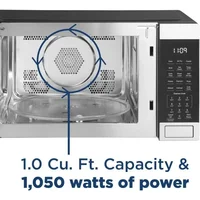 GE 1.0 Cu Ft Microwave Oven with Air Fryer, Broiler & Convection - 1050W, Stainless Steel 2