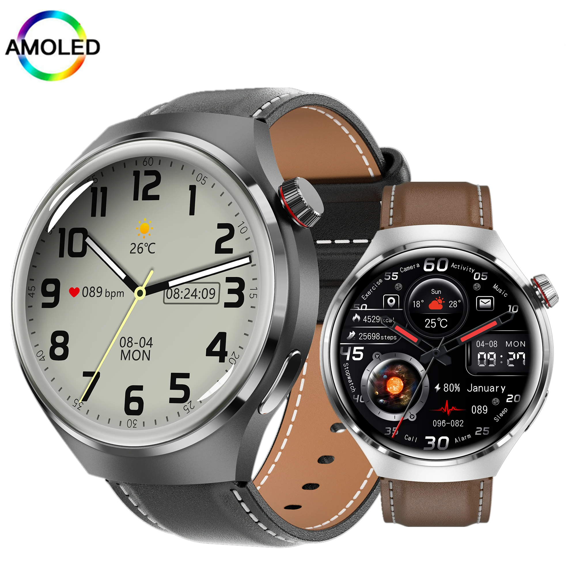 

New GT4 Pro Smart Watch 1.6“ 360*360 Wireless Charging Bluetooth Call NFC Business Watch 380 Large Battery PK Huawei GT3 Compass