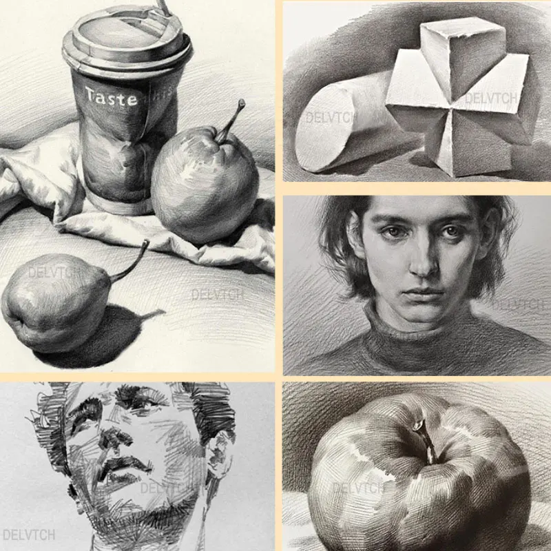 아트 스케치 드로잉 펜슬, 2H H F HB B 2B 3B 4B 5B 6B 7B 8B 하드 미디엄 소프트 흑연 문구 육각 나무 손잡이, 12 개 세트