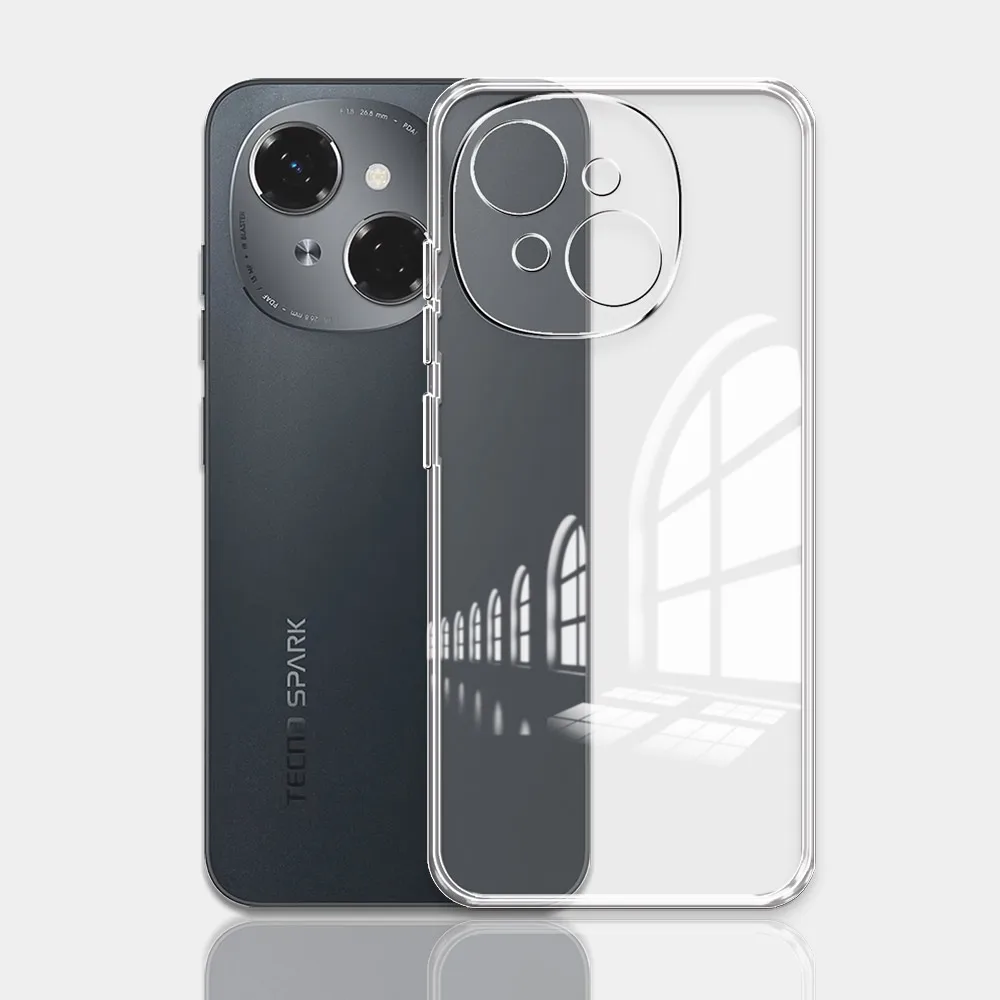Clear Shockproof Silicone Phone Case, Transparent Back Cover