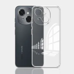 Clear Shockproof Silicone Phone Case, Transparent Back Cover for Tecno Pop 9 (Clear)