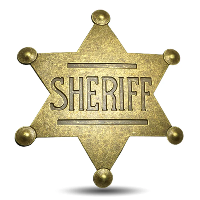 Deputy Sheriff Badge Bronze Honor Badge For Hat Bag Zinc Alloy Pin Medal Brooch Crafts Halloween Gifts