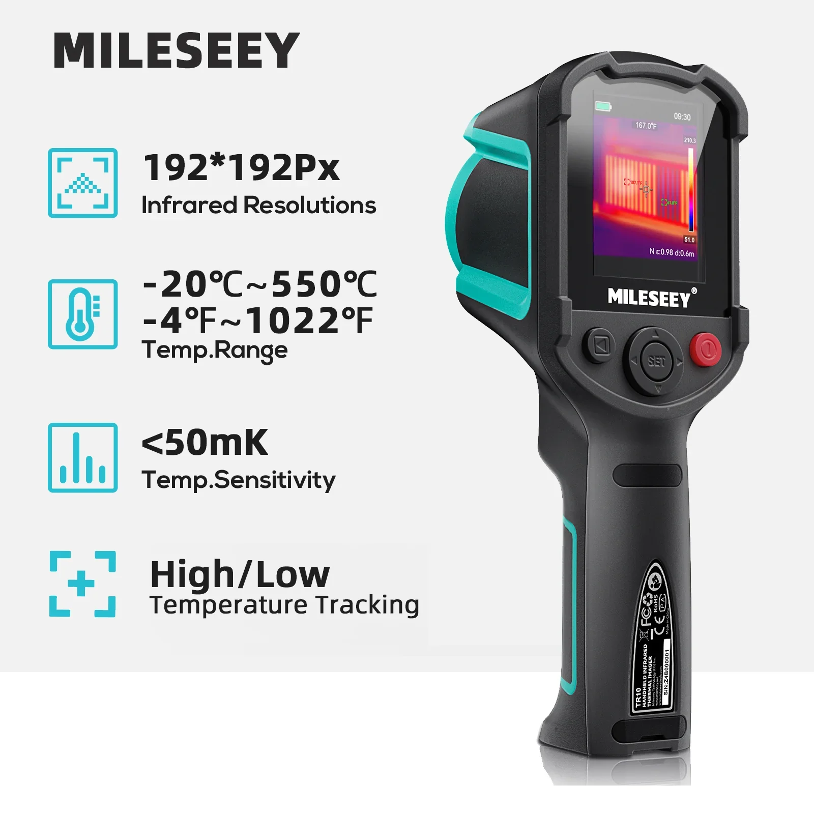 Mileseey TR10 Infrared Thermal Imager Thermal Camera for Leak