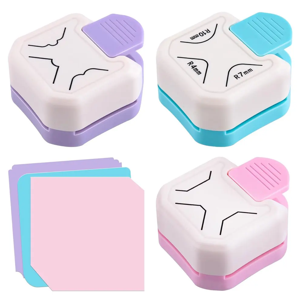 1pc 3-in-1 corner cutter, paper edge cutter, suitable for paper crafts, scrapbooking and photo making.