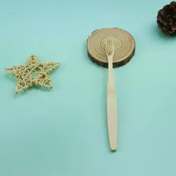 Eco - Friendly Bamboo Toothbrush Set with Custom Engraving - 100 - Pack of Reusable Wooden Soft Brushes (100pcs nature color)