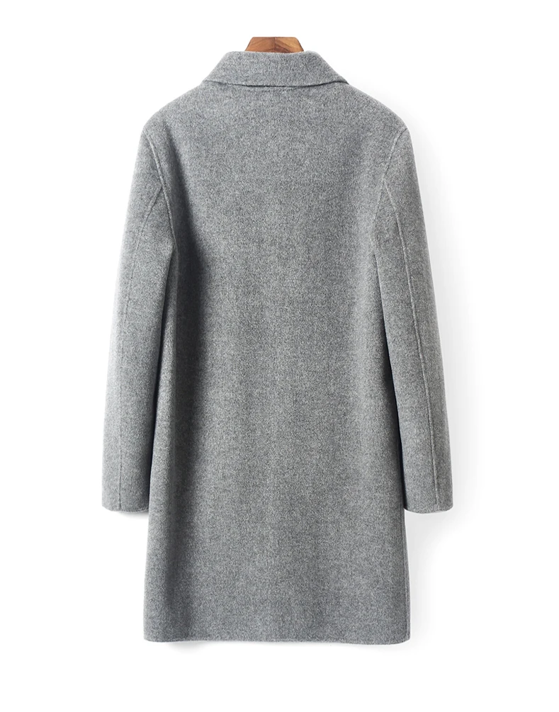 Description Picture 3 of item2021 Double-sided Cashmere Coat Men's Winter Thick Wool Coat Medium Woolen Coat Men Business Outwear Men’s Clothing Chaqueta FCY