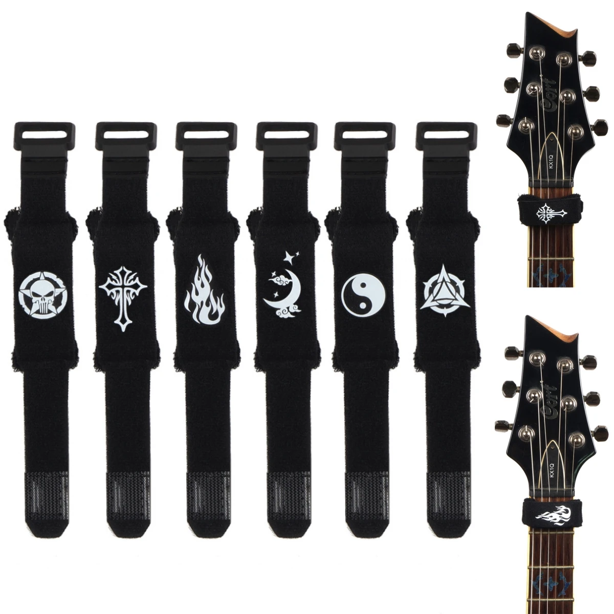 Acoustic & Bass Guitar String Noise Dampening Wraps