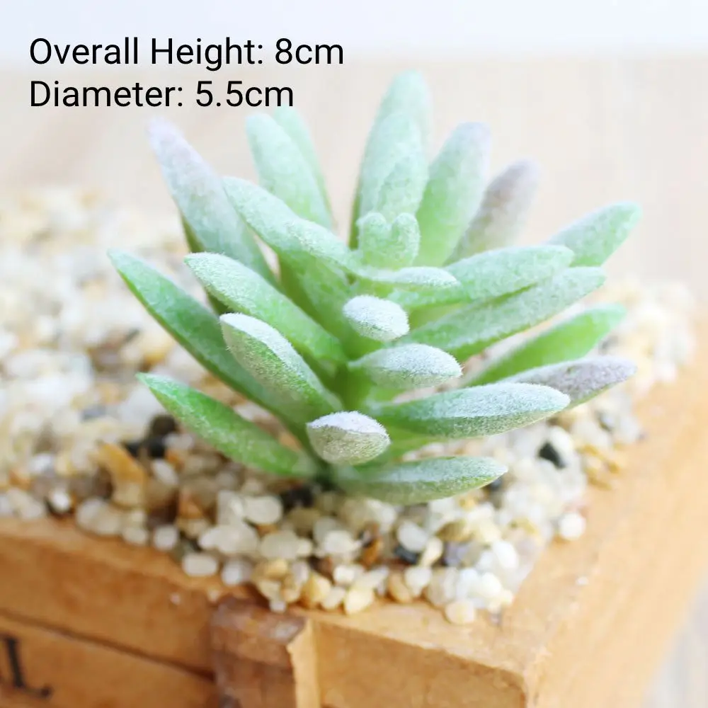 Verdant Flocked Artificial Succulents for Home and Garden Decor