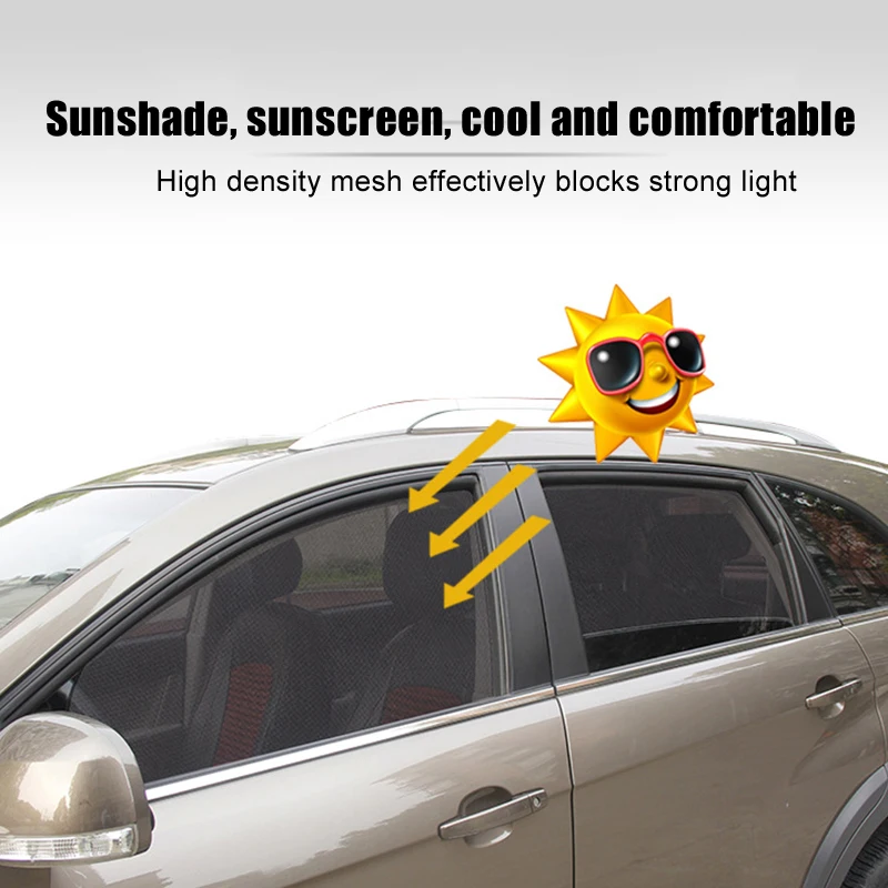 Car Side Window Sun Shade UV Protection Curtain Sunshade Mesh