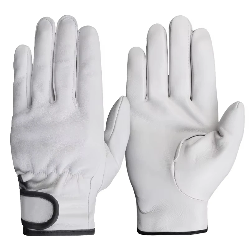 Premium Cowhide Leather Work Gloves - Durable Safety Protection