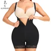 Women's Shapewear Bodysuit Slimming Butt Lifter Full Body Shaper Bbl Tummy Control Open Crotch Ziper Design Fajas Reductoras