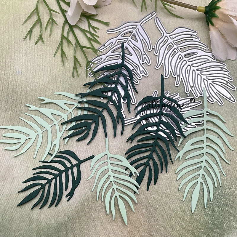 

New Palm leaf decoration DIY Craft Metal Cutting Die Scrapbook Embossed Paper Card Album Craft Template Stencil Dies