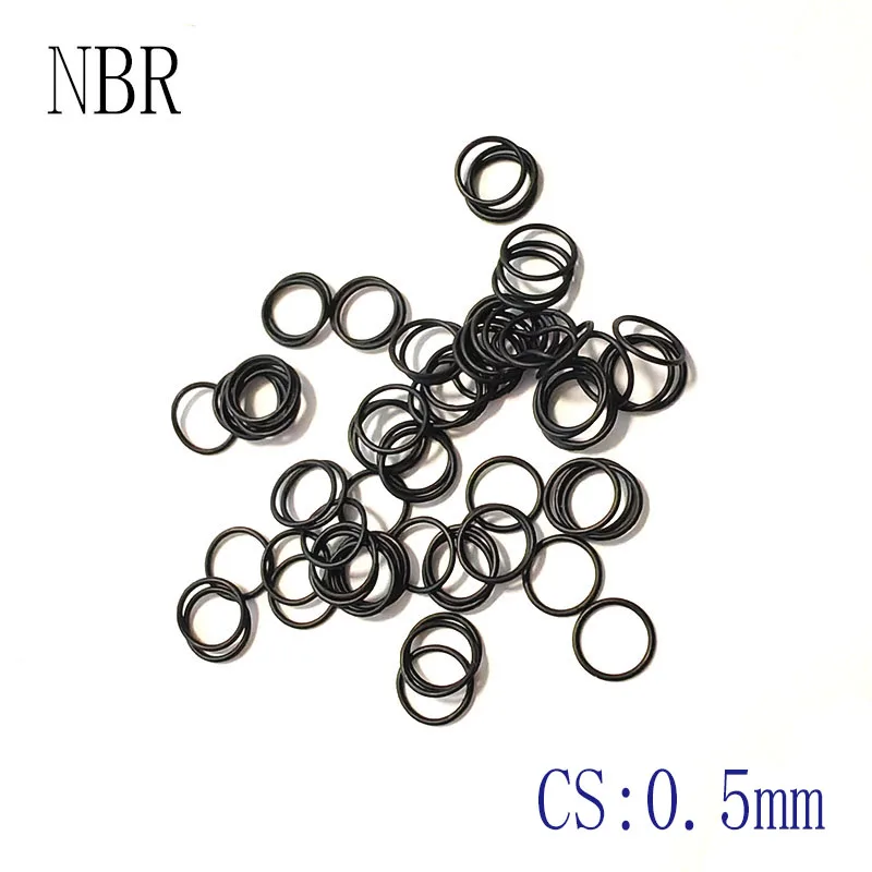 NBR Nitrile Rubber O-Ring Gasket 0.5mm Thickness Black Seal Rings OD 1.6mm-81mm Small Specification Oil Resistant Washers