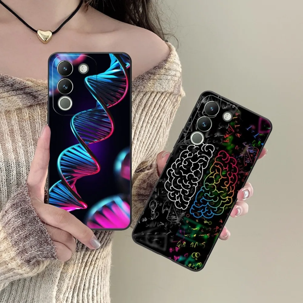 Dna Brain Neuron Mobile Cell Phone Case For Vivo Y95 Y93 Y31 Y20 V19 V17 V15 Pro X60 Nex Black Soft Phone Cover Funda