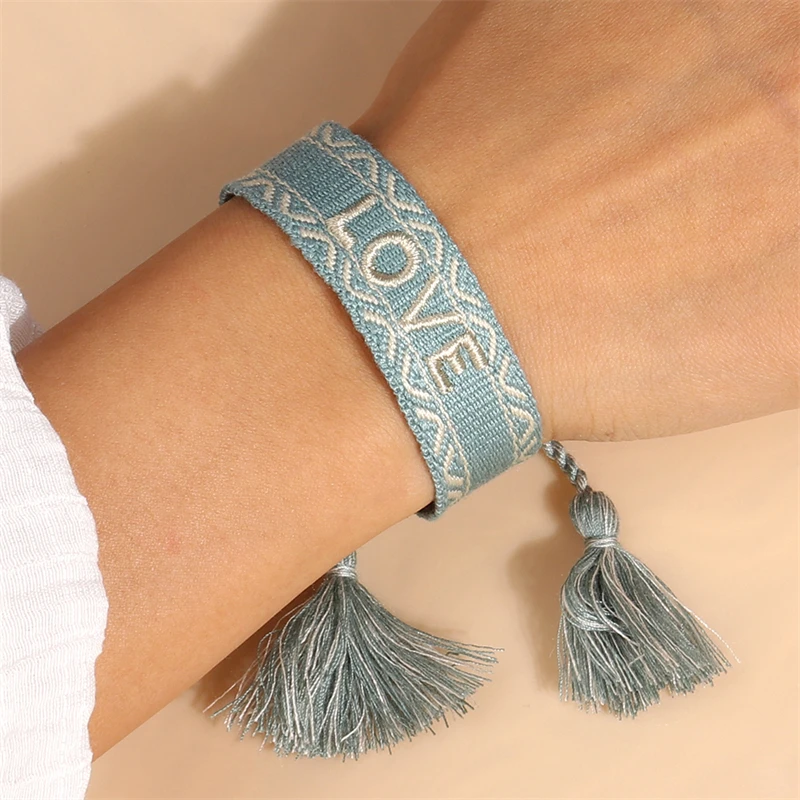 Böhmen Stickerei Stern Quaste Armband für Frauen handgemachte verstellbare Seil geflochtene Armbänder Mädchen Party Urlaub Schmuck Geschenke – Detail 14
