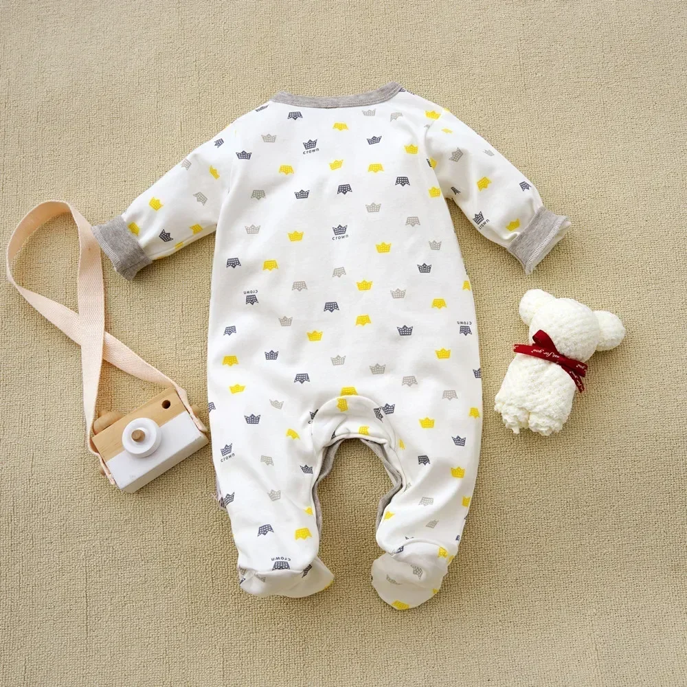 Baby Jumpsuit 3-12M Baby Boy Autumn Onesies Long Sleeve Footies Romper Newborn Bodysuit