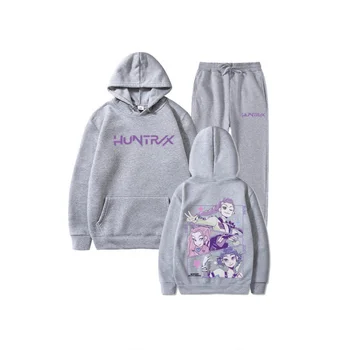 2025New موضة KpopHunting Witch Group مقنعين فضفاضة تناسب الرجال والنساء مجموعة البلوز الرياضية غير رسمية 2