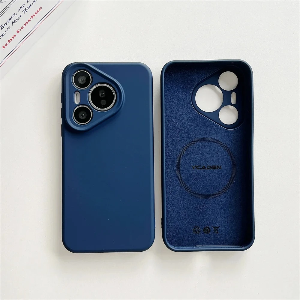 Luxury Liquid Silicone Magnetic Case - Matte Soft Shockproof Bumper Cover