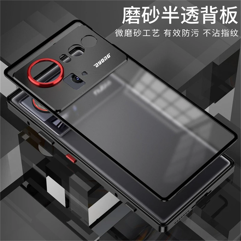 Premium Alloy Metal Lens Protection Case with Transparent Tempered Glass - Shockproof and Durable Protective Cover