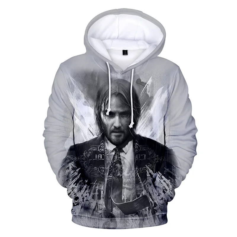 

Men's and Women's New Fall and Winter Hoodies Movie John Wick 3D Printed Sweatshirt Hip Hop Hoodie Casual Fashion Street Tops