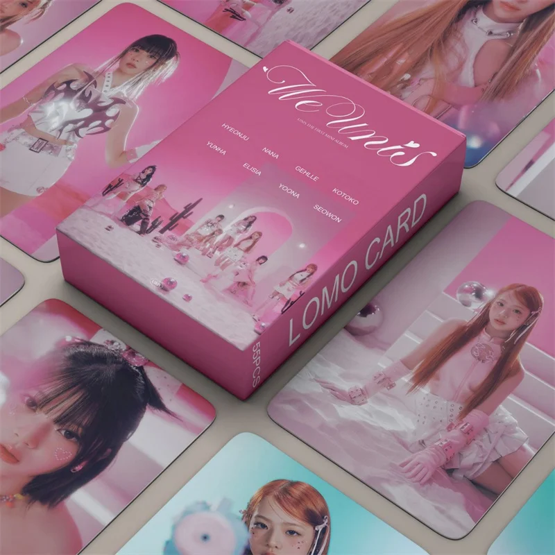 

55 шт./набор, альбом Kpop UNIS, первый мини-альбом «We unis», новая модель, высокое качество для поклонников, Lomo открытки, поклонники, подарок