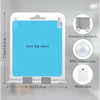 Acrylic shaving anti-fog mirror with built-in shelf Bathroom mirror Daily makeup mirror with stainless steel hook Large size ant - Image 5