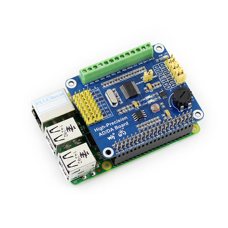 

Raspberry Pi High-Precision AD/DA Expansion Board