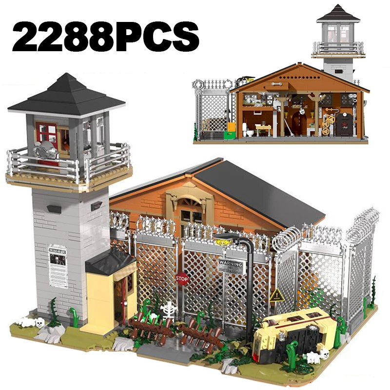 2288PCS The Walking Dead Apocalyptic Prison Building Blocks