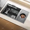 Cup Washer Hidden Sink Stainless Steel Kitchen Sinks Bar Single Slot Touring Car Wash Basin With Cover Plate Apartment 1