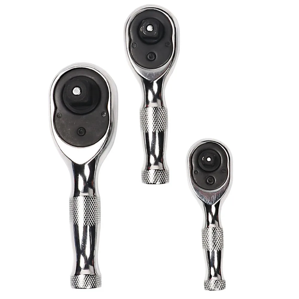 

3pcs 72 Teeth Quick Socket Ratchet Wrench Spanner 1/4 3/8 1/2Inch Short Handle Manual Ratchet Wrench Hand Tools Accessories