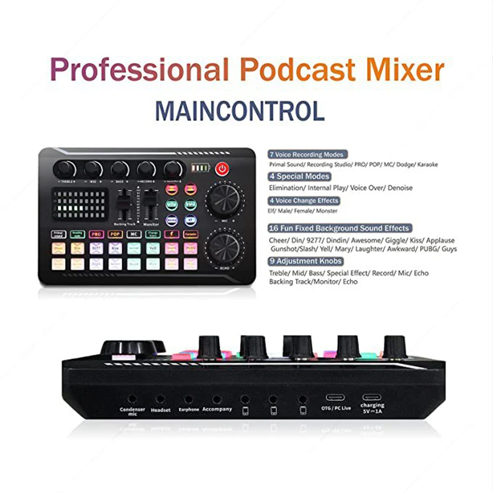 Sound Card Microphone Mixer Kit | Audio Console - F998 Sound - Aliexpress