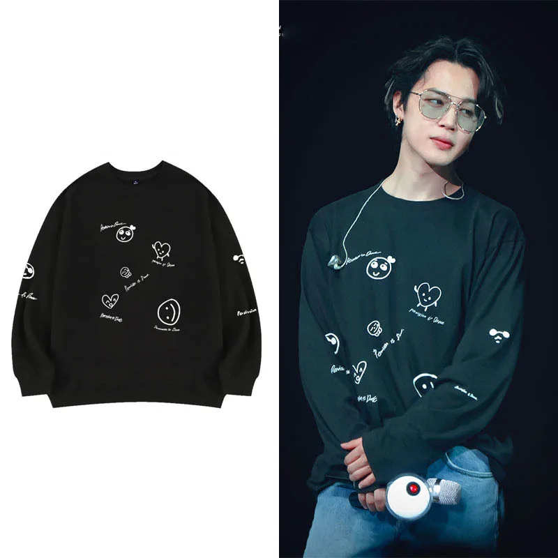 

PERMISSION TO DANCE Perimeter printed Sweatshirt JIMIN the same style Hoodie Kpop Sweatshirts For Fans