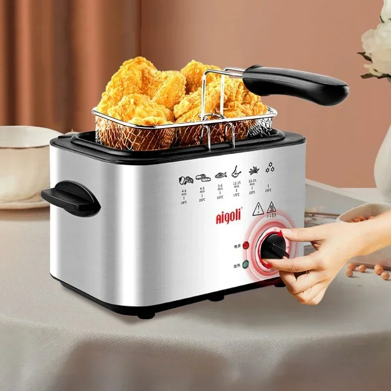 Multifunctional fryer household small fryer electric mini small oil-saving fried chicken constant temperature