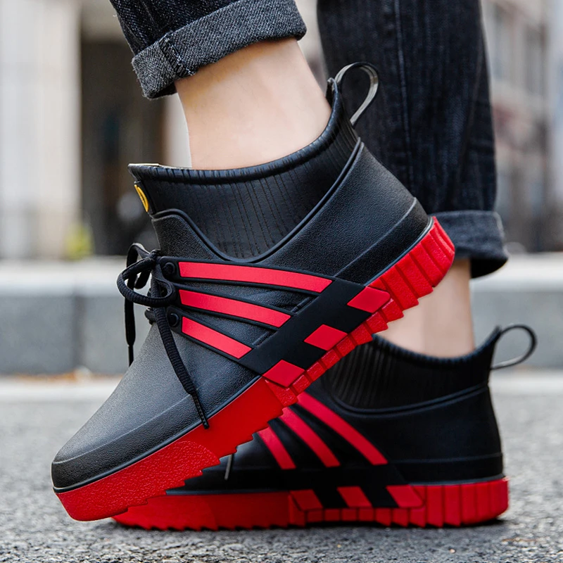 Rubber shoes waterproof mens Clearance
