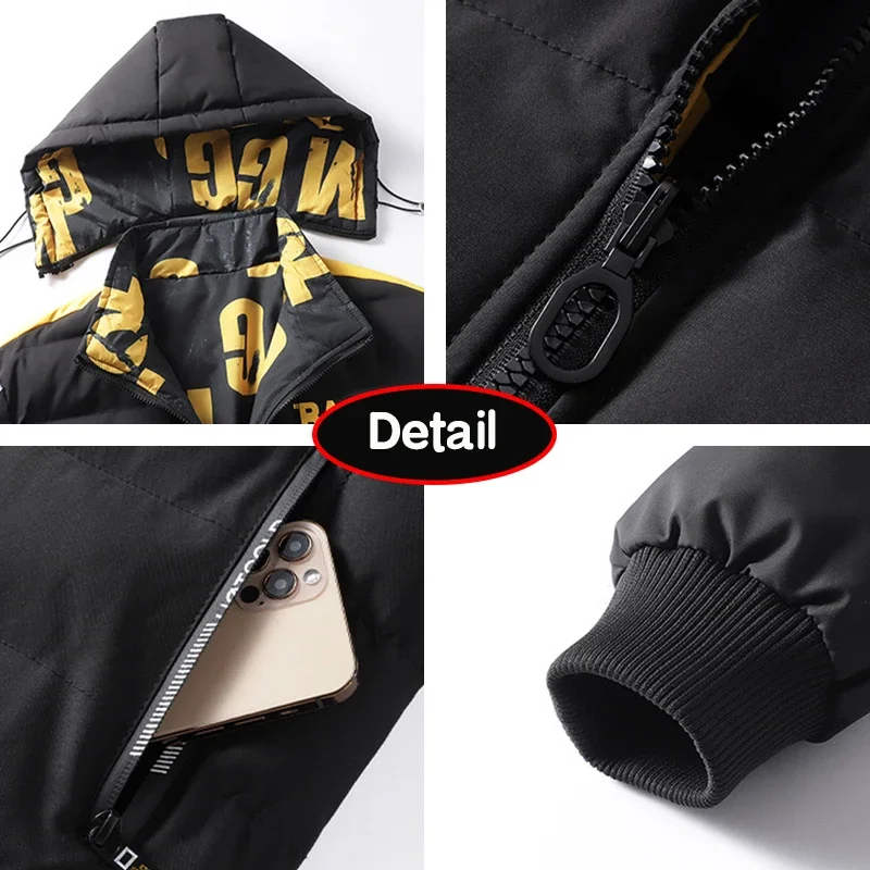 Winter Men Outdoor Windbreak Brand Removable Hooded Jacket Men Windbreak Thick Warm Casual Fashion Parka Jacket Coat Male Hots 6