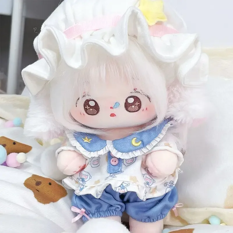 20cm baby clothes cute cotton doll clothes lamb pajamas with hat 2