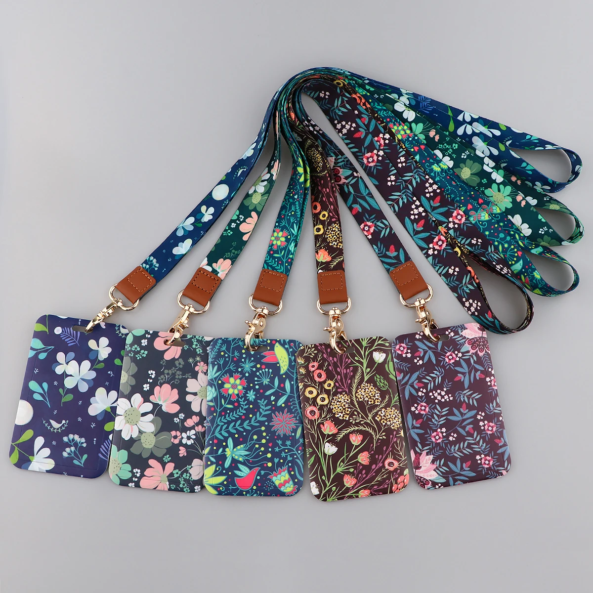 Badge Holder Small Leaves Neck Strap Lanyards for keys ID Card Gym Cell Phone Straps USB DIY Phone Hanging Rope Flowers