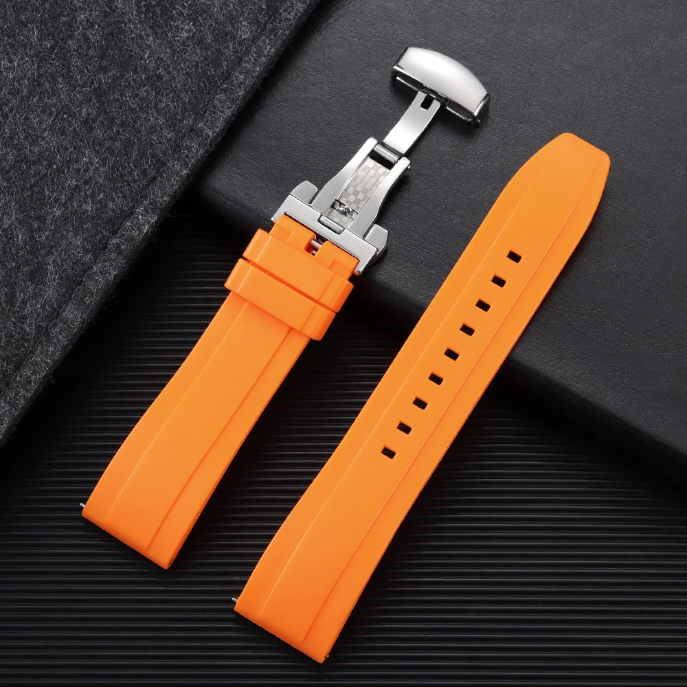 Premium Quick Release Rubber Watch Strap - Silicone Replacement Bracelet in Various Sizes