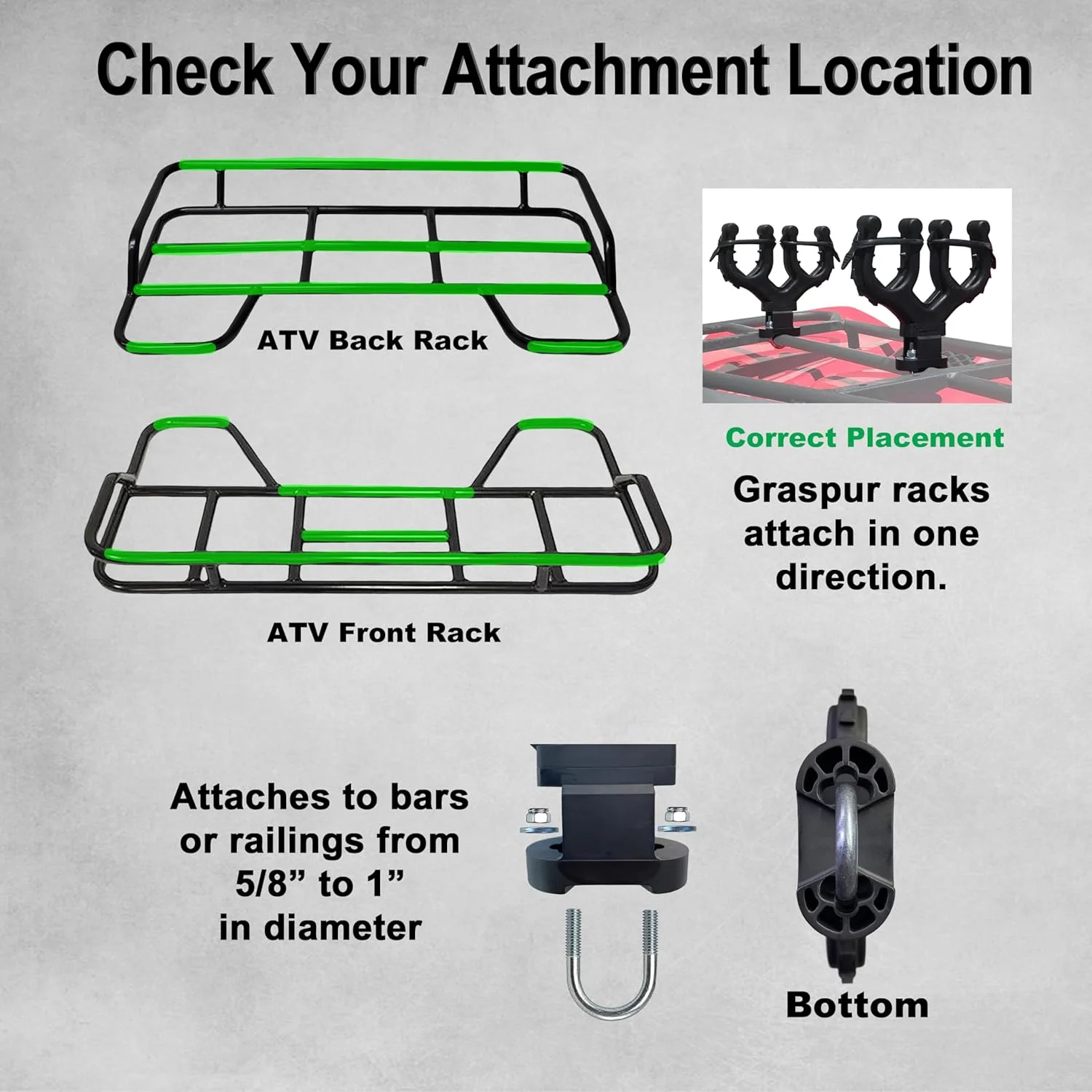  slider image of Dual ATV Gun Rack,