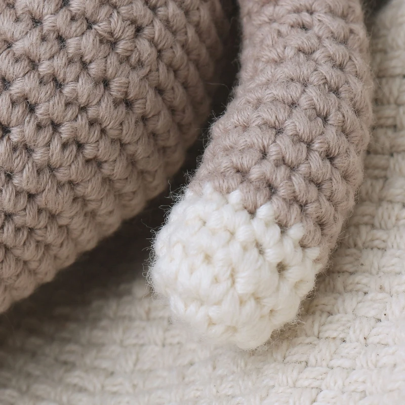 

Handmade Crochet Sleepy Deer Stuffed Animal Knit Soft Toy Sweet Gift for Boys and Girls Present for Birthday 6 Dropship