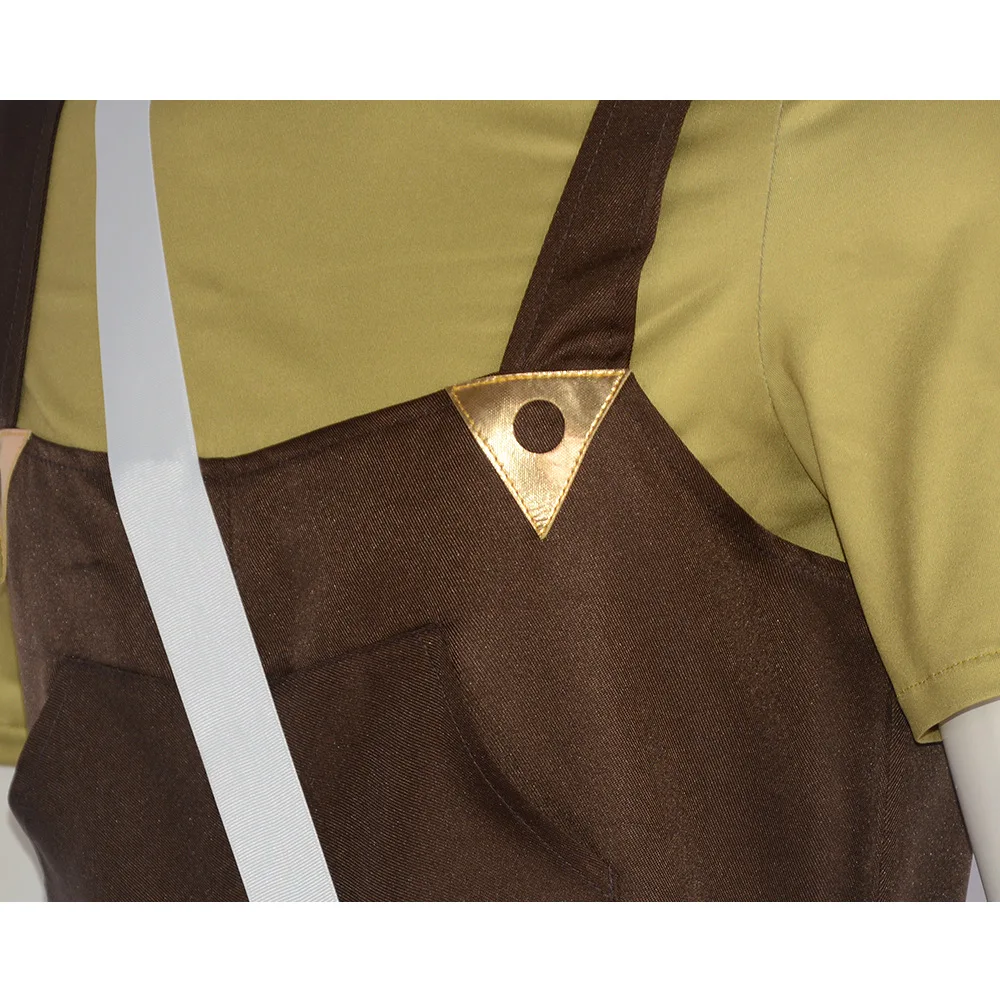 Costume Cosplay Usopp, Parrucca Marrone, Tuta, Maglietta, Sciarpa, Set Completo per Adulti, Abito per Carnevale e Halloween - immagine 5