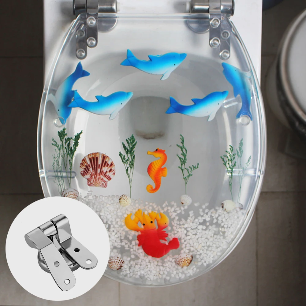 Stainless Steel Toilet Seat Hinge Universal Adjustable Replacement Flush Toilet Cover Mounting Connector Bathroom Accessories toilet seat accessories toilet hinge replacement toilet seat cover