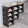 Entrance Shoe Rack Multiple Layers Stackable Footwear Organizer Rack Space Saving Wall Corner Shoe Cabinets Simple Shoes Shelf 5