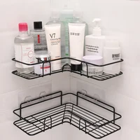 1/2PCS Bathroom Shelf Shower Wall Mount Shampoo Storage Holder With Suction Cup No Drilling Kitchen Storage Bathroom Accessories 4