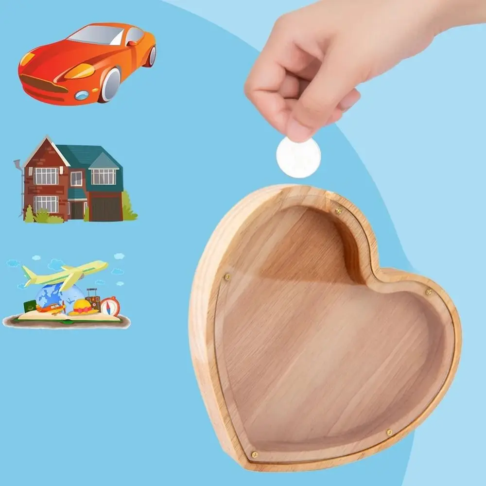 Salvadanaio in legno a forma di cuore con finestra trasparente_voghion.com